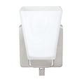 thumbnail image 1 of Aspen Creative 62206, One Metal Bathroom Vanity Wall Light Fixture, 5" Wide, Transitional Design in Satin Nickel, 1 of 4