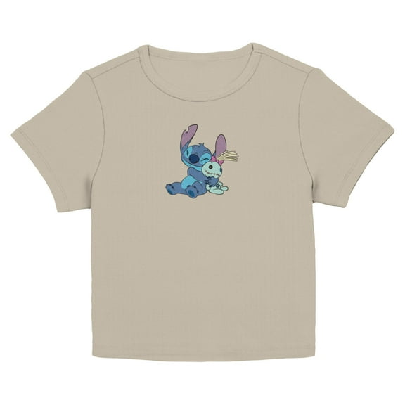 Juniors Lilo & Stitch Scrump Hug T Shirt