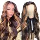 thumbnail image 4 of Peluca con frente de encaje, peluca con ondas naturales para mujeres negras, pelo largo y rizado, peluca con frente de encaje, fibra de seda resistente a altas temperaturas, 4 of 7