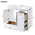 thumbnail image 2 of Historyli Go5H Bathroom locker, 36 Inch Bathroom Vanity With Resin Sink, Overflow Hole, 4 Soft-Close Drawers, 2Doors, Modern Floor-standing Bathroom Vanity locker, 2 of 9