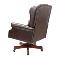 thumbnail image 5 of 14 Karat Home Vegan Leather Office Chair with Arms and High-Back, Height Adjustable Task Chair with 360 Degree Metal Wheels, Brown, 5 of 10