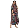 thumbnail image 3 of Oussum Robe Caftan Longue en Polyester Grande Taille Noire Mandana pour Femmes, 3 of 7