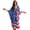 Stars and Stripes American Flag, variant on SEANATIVE Caftans for Women Beach Cover Up Swimsuit Coverups Swimwear Kaftan Dresses Long Caftans Plus Size Batwing Sleeve Swimsuit Coverup V Neck Summer Dress, Polynesia Floral Yellow Black