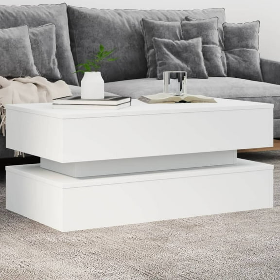 vidaXL Coffee Table White Engineered wood Medium Modern Coffee Table