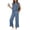 BCD32-Blue, variant on Two Piece Sets For Women Summer Outfits Matching Lounge Sets Wide Leg Crop Pants Side Slit Summer Vacation Travel Blue M