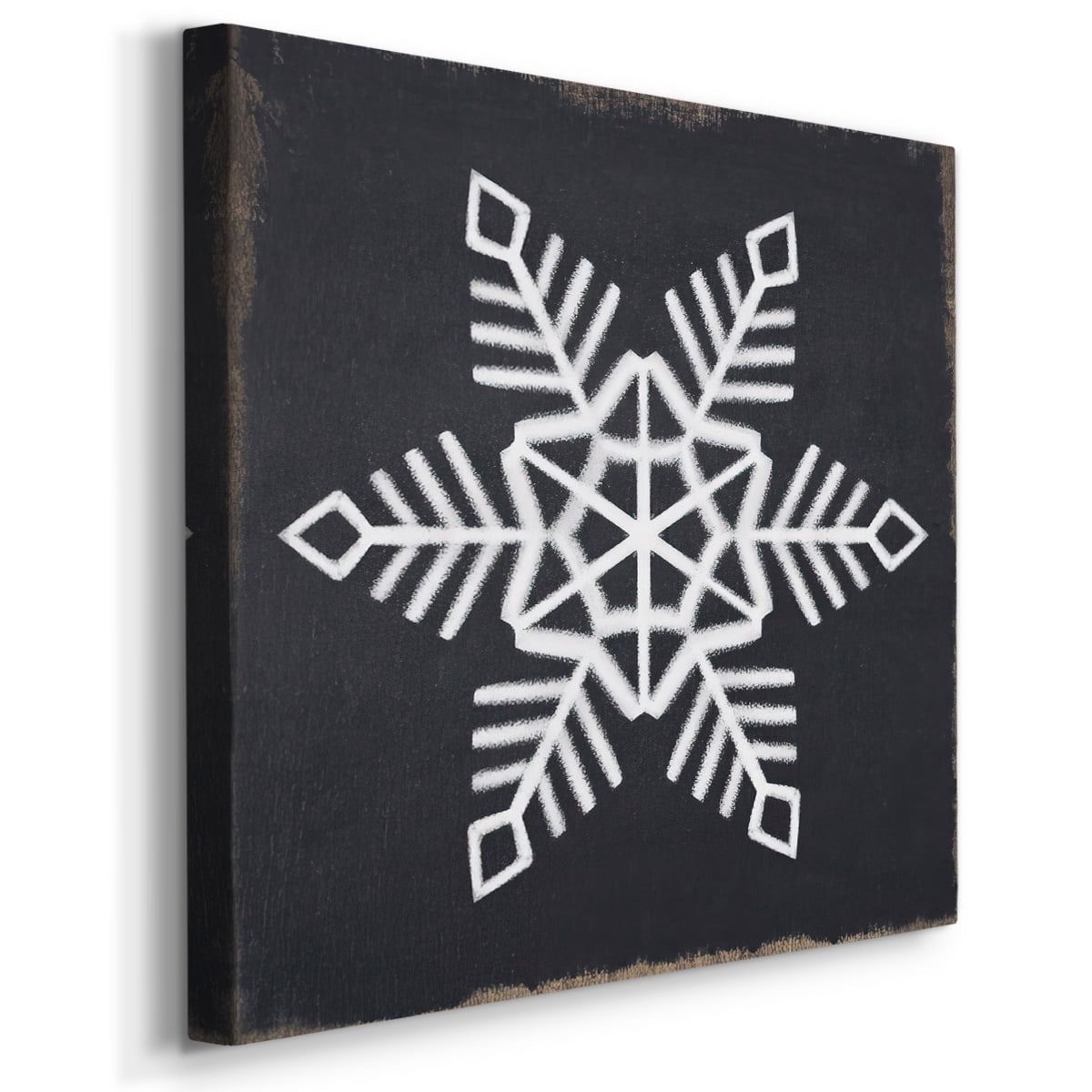 Chalkboard Snowflake I- Gallery Wrapped Canvas