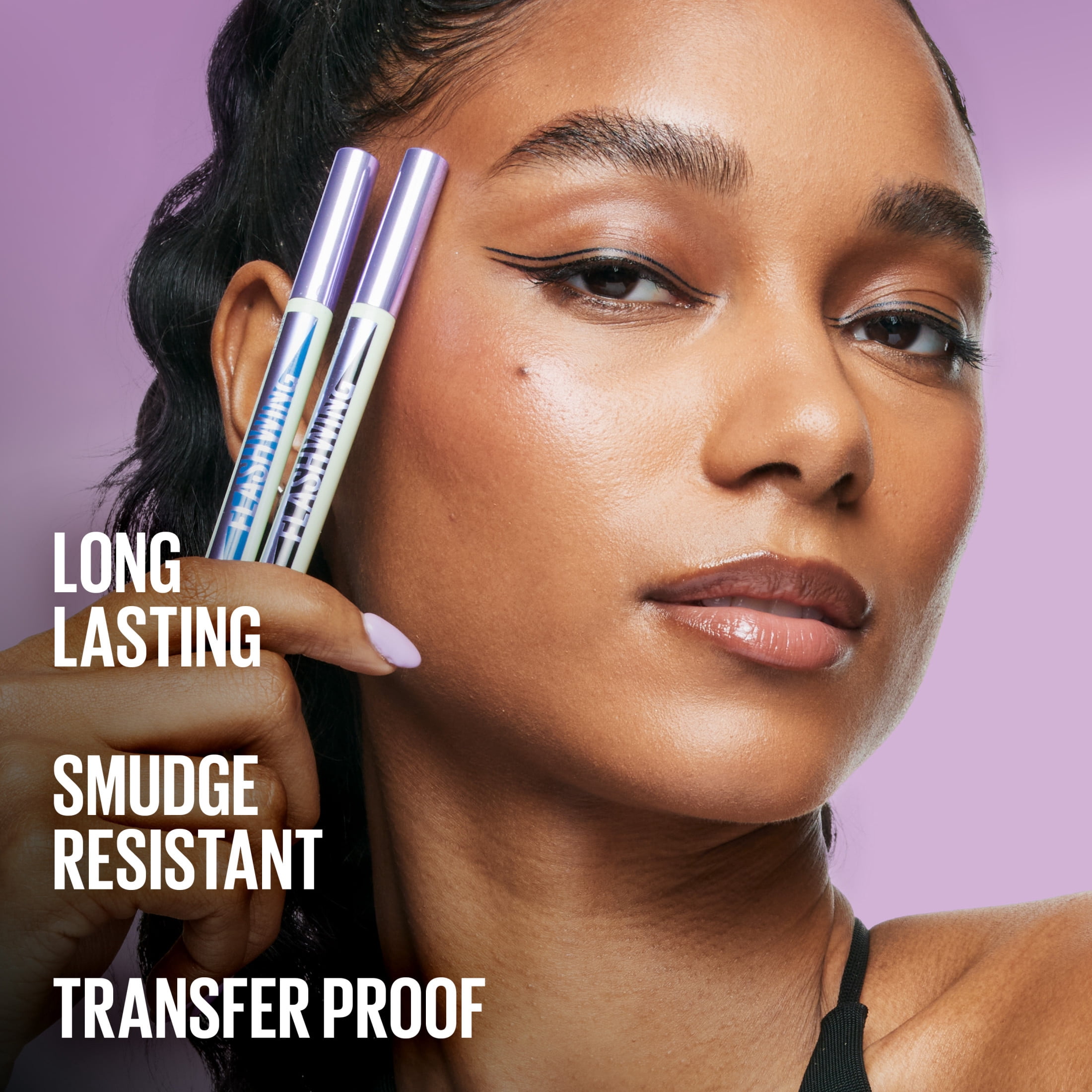 Maybelline Flash Wing Liner, Winged Liquid Eyeliner Pen, Long Lasting, Flash Brown, 0.02 fl oz