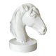 thumbnail image 3 of Estatua de cabeza de caballo, figura coleccionable, deportes ecuestres, escultura animal sencilla Blanco, 3 of 9
