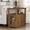 Brown, variant on PLAMLE End Table for Living Room with Drawers, Retro Sofa Side Table with Charging Station, Nightstand Bedside Table with Storage For Bedroom