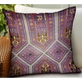 thumbnail image 2 of Plutus Parisian Vibes Purple Geometric Luxury Outdoor/Indoor Throw Pillow Double sided 16" x 16", 2 of 2