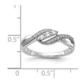 thumbnail image 3 of 14K White Gold Ring Band Diamond Round Fashion, Size 7, 3 of 3
