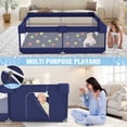 thumbnail image 3 of Babyeap Baby Playpen With Mat,50"x50"Play Pen for Babies and Toddlers,Play Yard With Gate for Indoor Outdoor,Navy Blue, 3 of 7