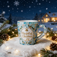 thumbnail image 5 of 4.72in Seaglass Holiday Mug, Handcrafted Drinkware with Iridescent Inlays, Ideal for Cozy Hot Cocoa Moments and Christmas Gifting, 5 of 7