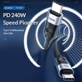 thumbnail image 2 of USB C to USB C Cable-3.28ft PD 240W USB C Fast Charging Laptop Support 4K@60Hz 20Gbps High Speed USB Type C Charger Cord Compatible with HP/Lenovo/Dell/Phone etc, 2 of 9