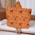 thumbnail image 5 of Halloween Spooky Icons Pattern Hooded Bath Towel，50"x30" for Ages 3 To 12 Kids, Quick Dry Lightweight Soft Microfiber Hood Beach Towel Cover Up for Kids, 5 of 7