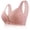 Pink, variant on No Underwire Lace Bras for Women Sponge Cup Front Closure Bras for Seniors Plus Size Full Coverage Bras No Wire Bras