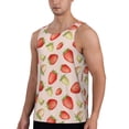 thumbnail image 2 of Daiia Strawberries Printed Men's Quick Dry Fit Muscle Tank Top Slim-Fit Tank Workout Tank Top Lightweight Sports Tank Top-Medium, 2 of 7