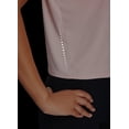 thumbnail image 5 of BALEAF Women's Workout Tops Athletic Shirts Cropped Short Sleeve Split Back Running Gym Quick Dry Sun Protection UPF 50+ Pink XS, 5 of 7