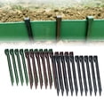 thumbnail image 1 of 20 Pieces Garden Patio Courtyard Edging Stake Assorted Barrier Peg Reusable Ground Fixing Stake Assorted Kit Gardening Tool Accessories Black, 1 of 9