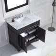thumbnail image 4 of Virtu USA MS-2636-BGSQ-GR-002 36 in. Victoria Grey Single Square Sink Black Galaxy Top Bathroom Vanity with Polished Chrome Faucet & Grey Frame Mirror, 4 of 8