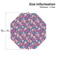 thumbnail image 2 of Sigee colorful Skull flower for Water-Resistant, Heat-Resistant, Non-Slip Leather Coasters Set, Ideal for Coffee Table, Office, Bar, Home Decor-Octagon, 2 of 6