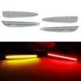 thumbnail image 2 of Clear Lens Full LED Strip Front & Rear Side Marker Light Kit For 2005-2013 Chevy Corvette C6, Powered by 192-SMD LED, Replace OEM Sidemarker Lamps, 2 of 9