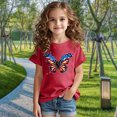 thumbnail image 3 of FamilyThread Toddler Kids Boys Girls American Flag Cotton T-shirt Fashion Cute Round Neck Print Tee Short Sleeve For 3-9 Years, 3 of 8