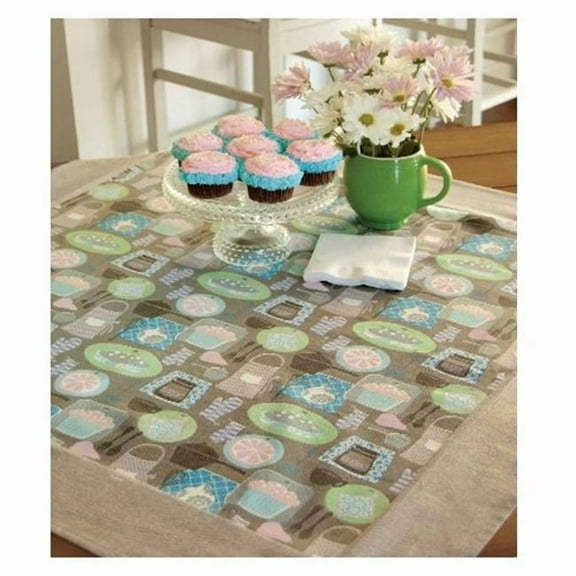 Heritage Lace TA-3636 Tasty 36 x 36 in. Table Topper - Truffle