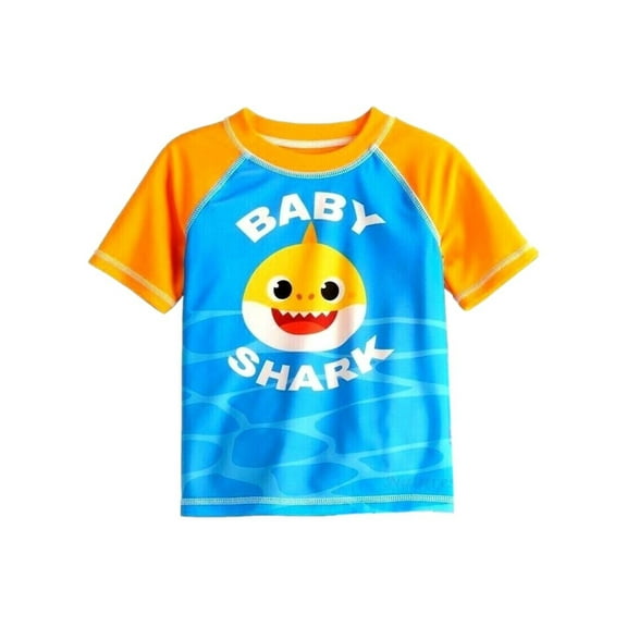 Baby Shark Toddler Boys' Rash Guard, Sizes 2T-4T