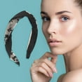 thumbnail image 2 of Unique Bargains 1 Pc Ditsy Floral Headbands for Women Black, 2 of 6