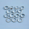 thumbnail image 4 of TFixol Vintage Geometric Elephant Knuckle Ring Set - 14Pcs Alloy Silver Rings for Effortless Fashion Statement, 4 of 6