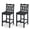 Black, variant on Outdoor Round Bar Table, 43 in All-Weather HDPE Adjustable High Top Bistro, Heavy Duty Pub Table (Aruba)