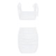 thumbnail image 2 of VISgogo, traje de falda para mujer, Color sólido, plisado, correa de doble cara, chaleco ajustado con tirantes + falda de cintura alta, conjunto sencillo de dos piezas VISgogo  moda, 2 of 6