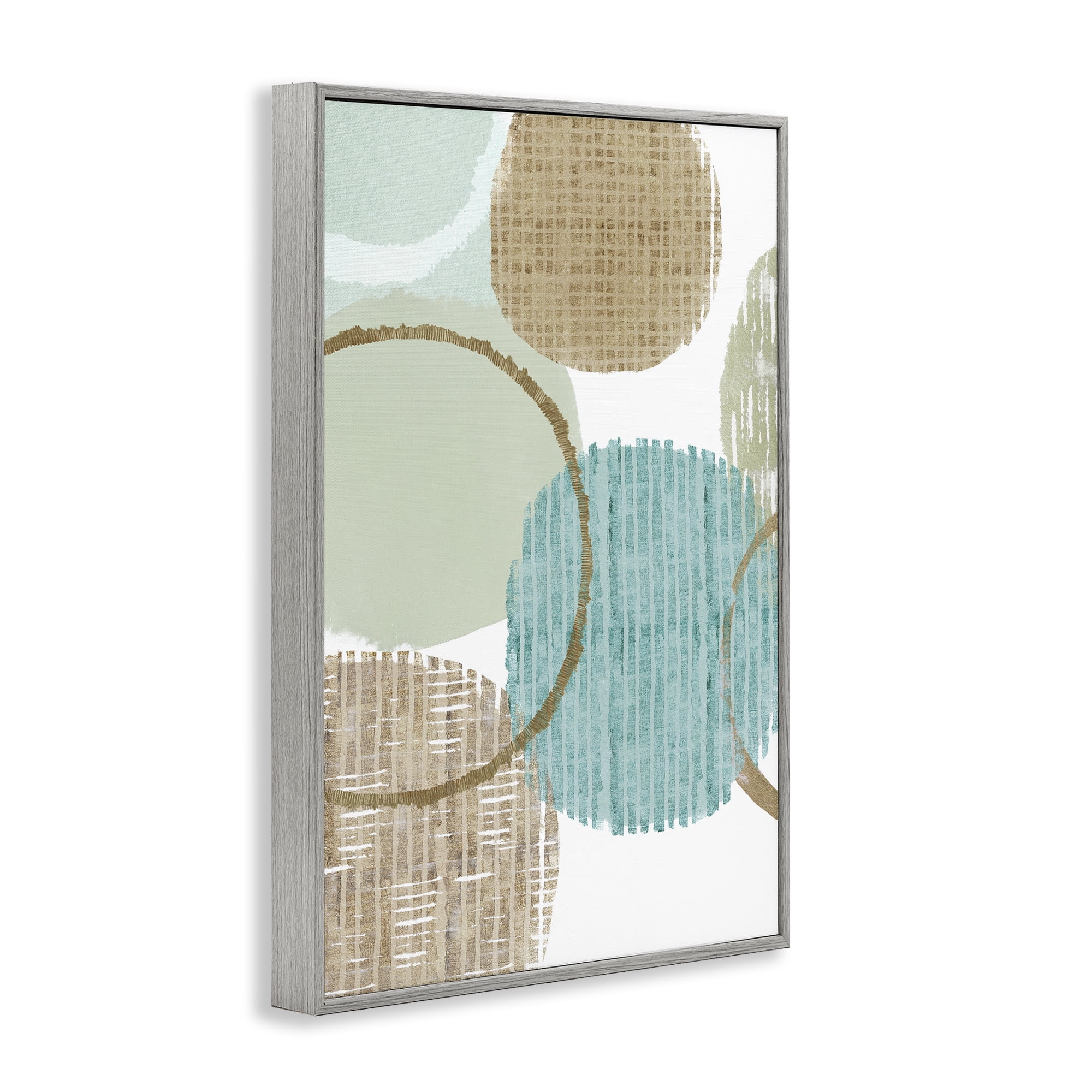 Stupell Industries Good Times Ahead Shapes Abstract Painting Gray Framed Art Print Wall Art, 16 x 24