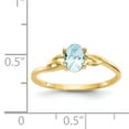 thumbnail image 2 of 14k Yellow Gold Aquamarine Birthstone Ring March, 2 of 6
