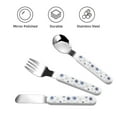 thumbnail image 3 of Salouo blue Snowflake Prints Pattern 3 Pieces Toddler Utensils, Kids Silverware Set Stainless Steel Utensils for Kids Children Safe Spoons Forks & Knife Dishwasher Safe, 3 of 8