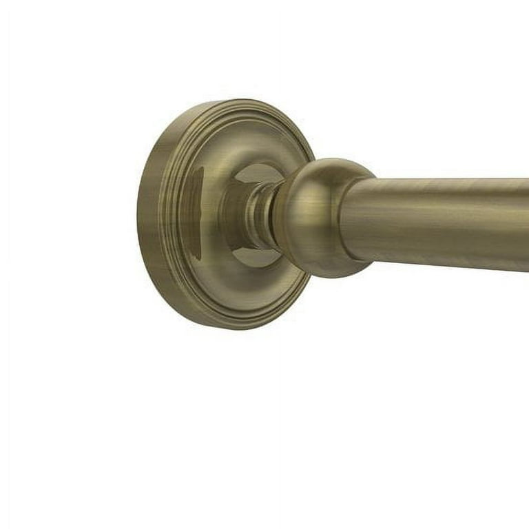 Allied Brass Que New Collection Shower Curtain Rod Brackets in Polished  Brass