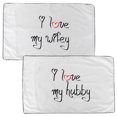 thumbnail image 1 of 1 par de pareja amante funda de almohada divertida funda de cojín blanco Sunnimix Pareja funda de almohada, 1 of 8