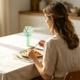 thumbnail image 5 of Leeye Portable Handheld Fan USB Rechargeable Mini Personal Cooling Fan 5 Speeds Brushless Motor Quiet Desk Fan for Travel Office Home, Green, 5 of 6