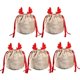 thumbnail image 1 of Bolsa de regalo de dulces de Reno de Navidad, bolsa de regalo de terciopelo de Papá Noel para niños, bolsa de regalo de fiesta de año nuevo con cordón, 5/10, 1 of 4