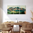 thumbnail image 3 of Elephant Stock Mountain Wall Art - Horizontal Multi Panel Canvas - Living Room Wall Decor - Nature Multi Panel - Teal And Green Decor - 56" x 27", 3 of 8