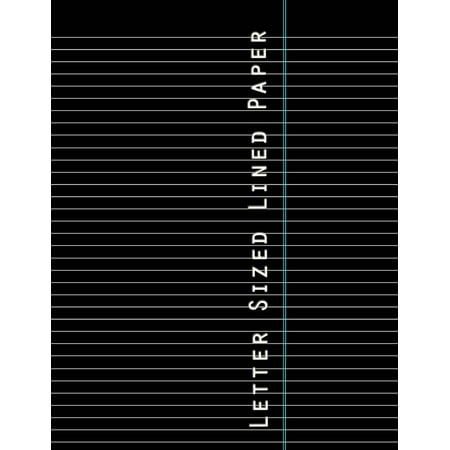 Letter Sized Lined Paper : Writing Paper Notebook, Letter-Sized Lined Paper Is College Ruled and Oriented, Black Lines Is Law Ruled (in Reverse), Taking Notes in Law School, Wide Right Column