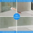 thumbnail image 7 of Weather Stripping, 20Ft(L) x 2 In(W) Door Draft Stopper, Silicone Seal Strip for House and Glass Shower Doors Sweep for Collision and Side Gaps of Door and Windows(White), 7 of 7