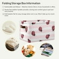 thumbnail image 6 of FREEAMG Collapsible Storage Basket Ladybug and Stripes Rectangular Storage Bins Baskets Toys Storage Bins with Handles for Bedroom Home Office 1PCS, 6 of 7