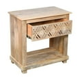 thumbnail image 2 of Manny 1-Drawer Solid Wood Nightstand With Metal Glides in Natural Finish, 2 of 3