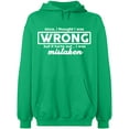thumbnail image 2 of OXI Hoodie Sweatshirt - I Thought I Was Wrong, Basic Casual Hoodie for Men's and Women Fleece Hoodie Long Sleeve - Irish Green Small, 2 of 3