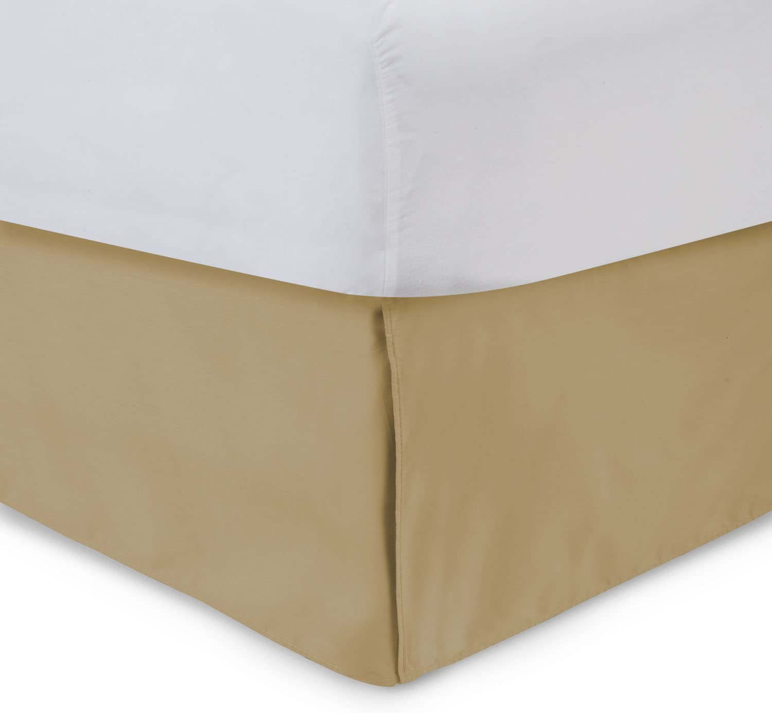 Tailored Bed Skirt 14 Inch Drop Twin Gold Bedskirt With Split Corners Available In 16 Colors Blissford Com Tailored Bed Skirt 14 Inch Drop Twin, King Size Bed Skirts 16 Inch Drop
