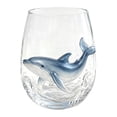 thumbnail image 2 of Artisanal Whale Glassware, 2D Stemless Wine Glasses, Handcrafted Marine Animal Bar Glass for Coastal Home Decor Ocean Lovers, 2 of 6