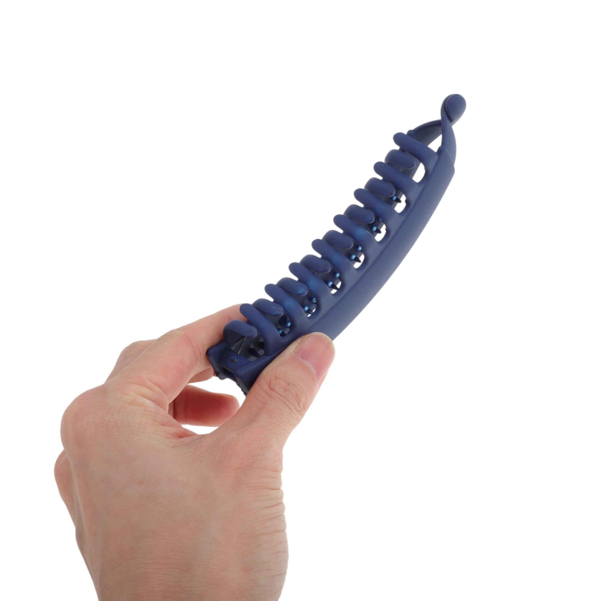 Unique Bargains Home Use Daily Styling Fashion Banana Hair Clips Navy Blue