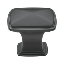 GlideRite 1-1/4 in. Square Cabinet Knob, Matte Black, Pack of 10